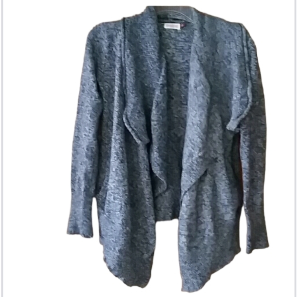 SO Womans Blue Heathered Waterfall Open Cardigan Size Small